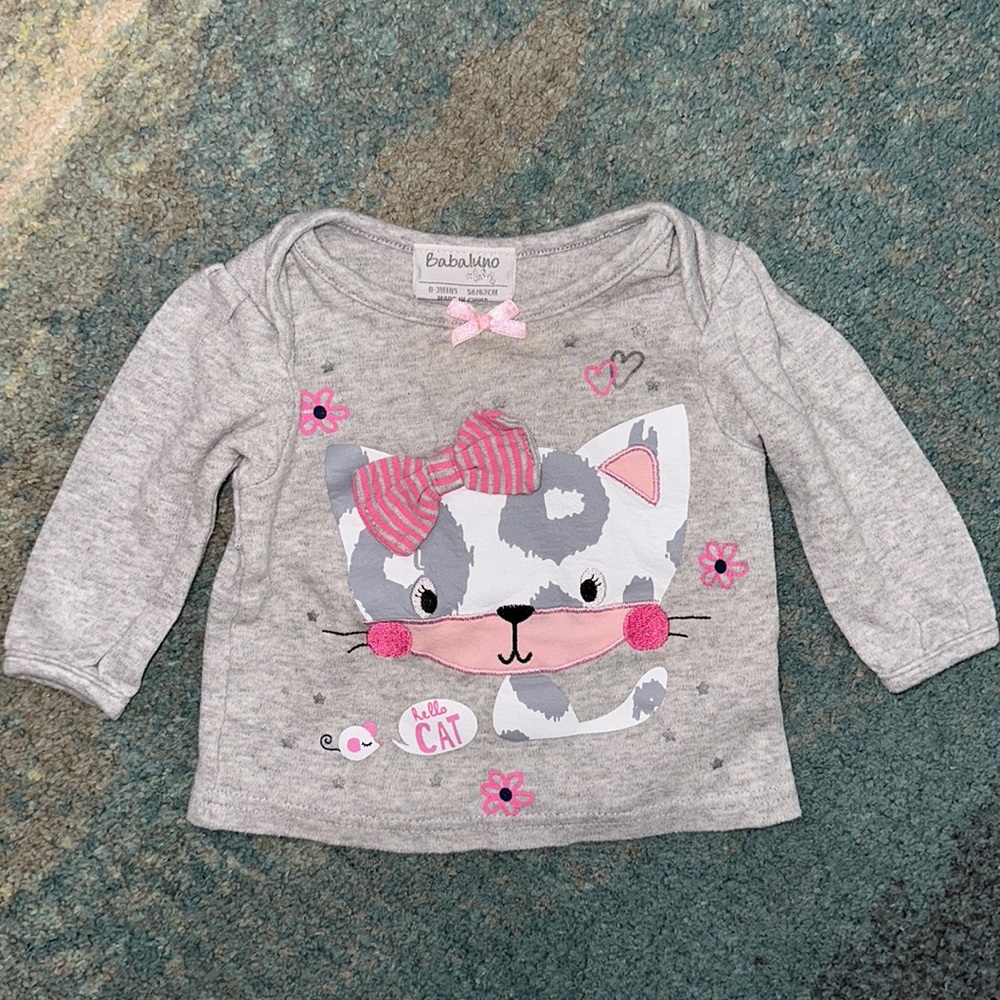 🏷️ 5 for $25 🏷️ Babaluno 0-3 months girl shirt
